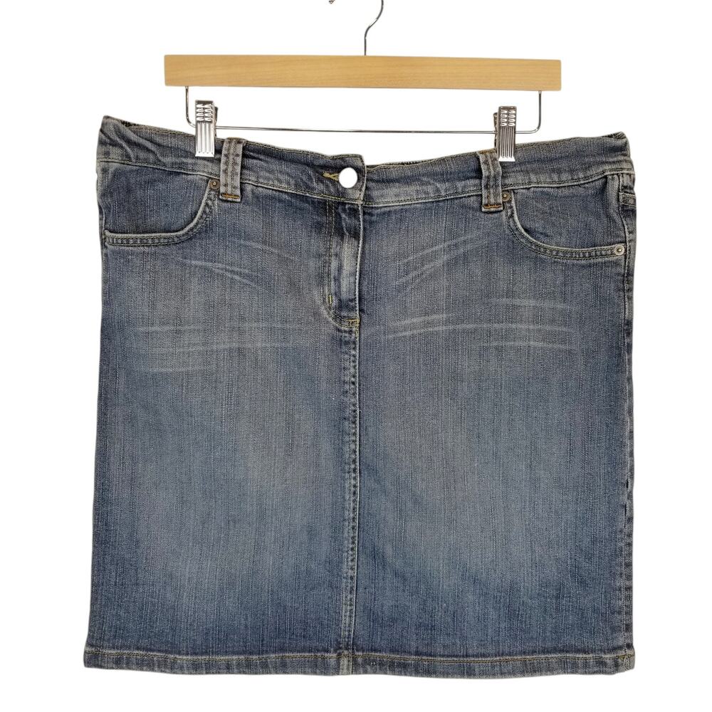 Mimi Maternity Women's Denim Jean Mini Skirt Blue Size Large